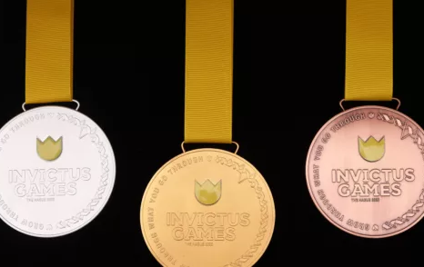 Three Invictus Games medals