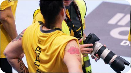 a volunteer photographer at the games
